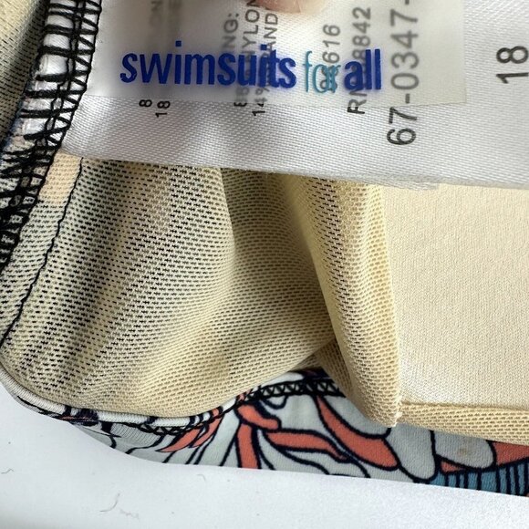Swimsuits for All Halter Swim Top Floral Botanical Size 18 - Picture 5 of 5